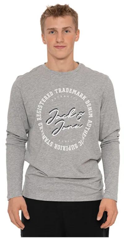 Bluzë Jack&Jones JJSTAMP, e hirtë - 1