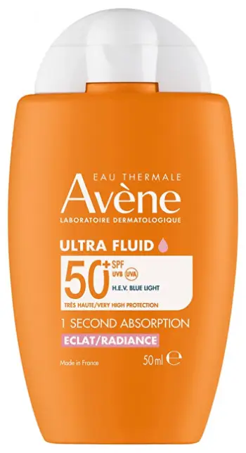 Krem dielli Avene Ultra Fluid Radiance SPF50+, 50ml, për të gjitha llojet e lëkurës