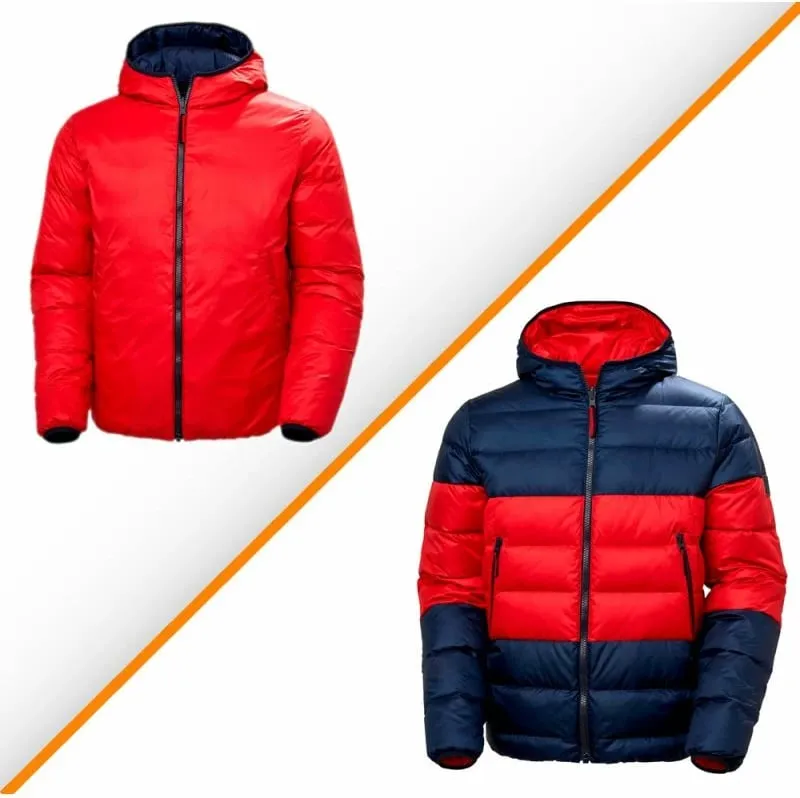 Jakne për meshkuj Helly Hansen, të kuqe dhe blu të errët - 1