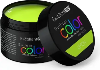 Xhel ndërtues për thonj për femra Excellent PRO Builder Color With Thixotropy Gel Building Limon 15g