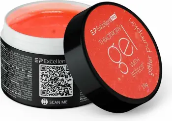 Xhel ndërtues për thonj për femra Excellent PRO Thixotropy Gel With Effect Glitter Pumpkin, 15g