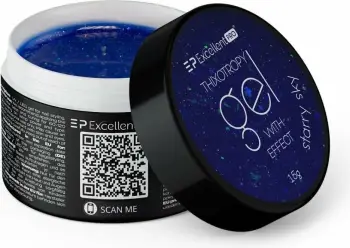 Xhel ndërtues për thonj për femra Excellent PRO Thixotropy Gel With Effect Starry Sky, 15g
