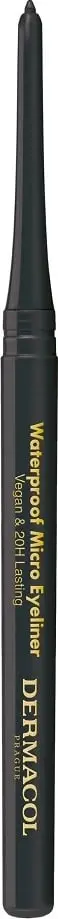 Laps për sy Dermacol Waterproof Micro Eyeliner 01 për femra, 0.35g