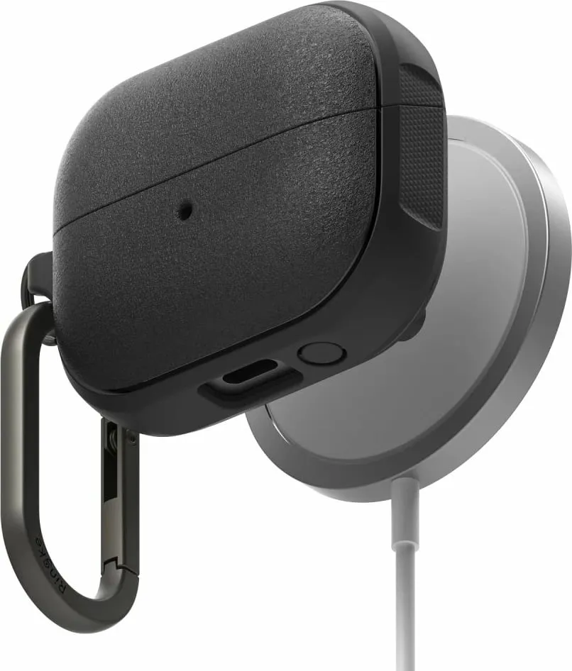 Mbështjellës Ringke Onyx për Samsung Galaxy Buds 3/3 Pro, MagSafe, me karabinë, e zezë - 1