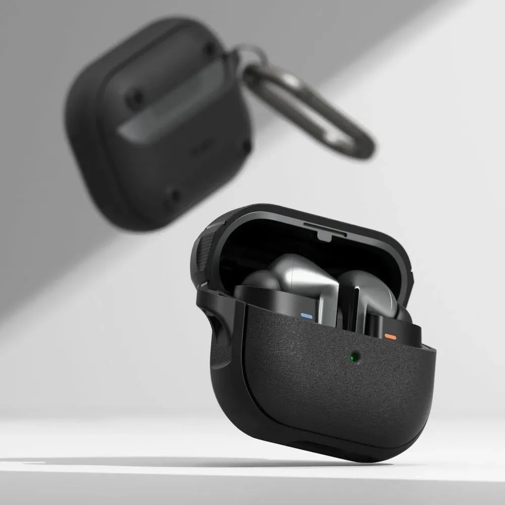 Mbështjellës Ringke Onyx për Samsung Galaxy Buds 3/3 Pro, MagSafe, me karabinë, e zezë - 3