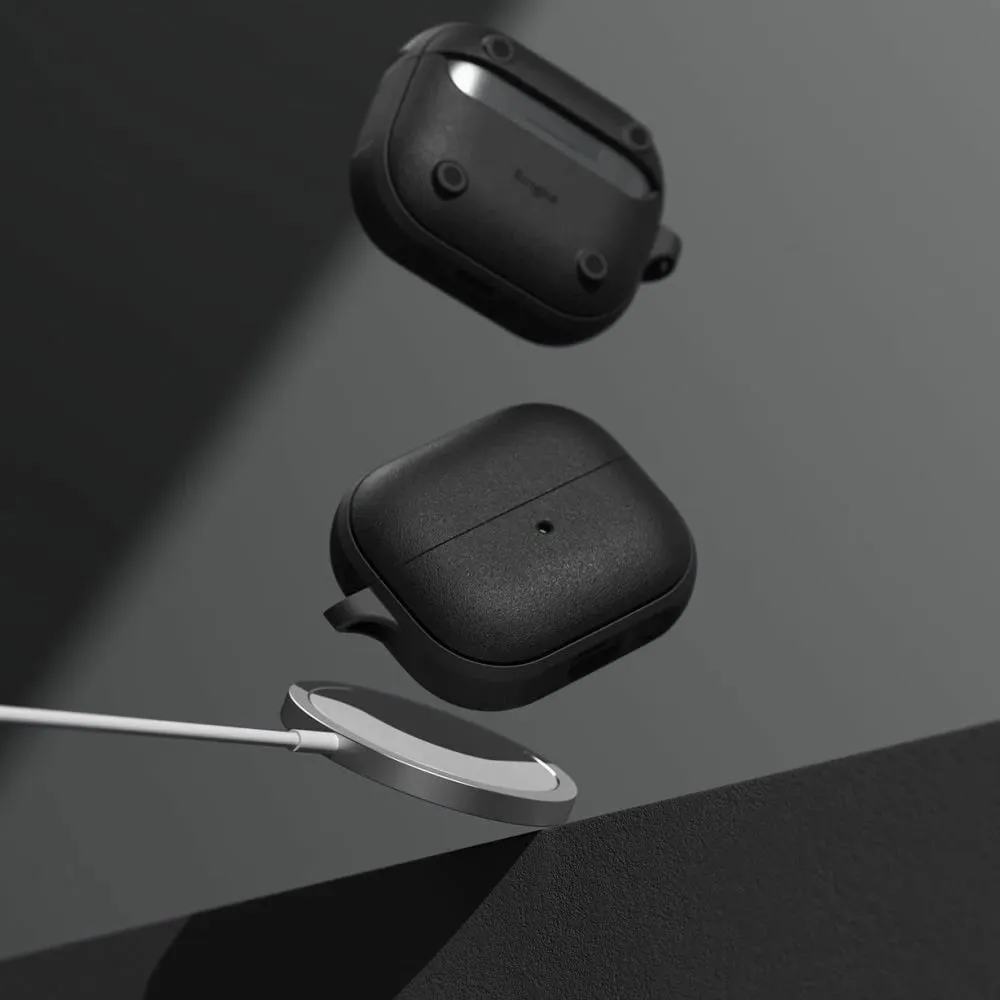 Mbështjellës Ringke Onyx për Samsung Galaxy Buds 3/3 Pro, MagSafe, me karabinë, e zezë - 4