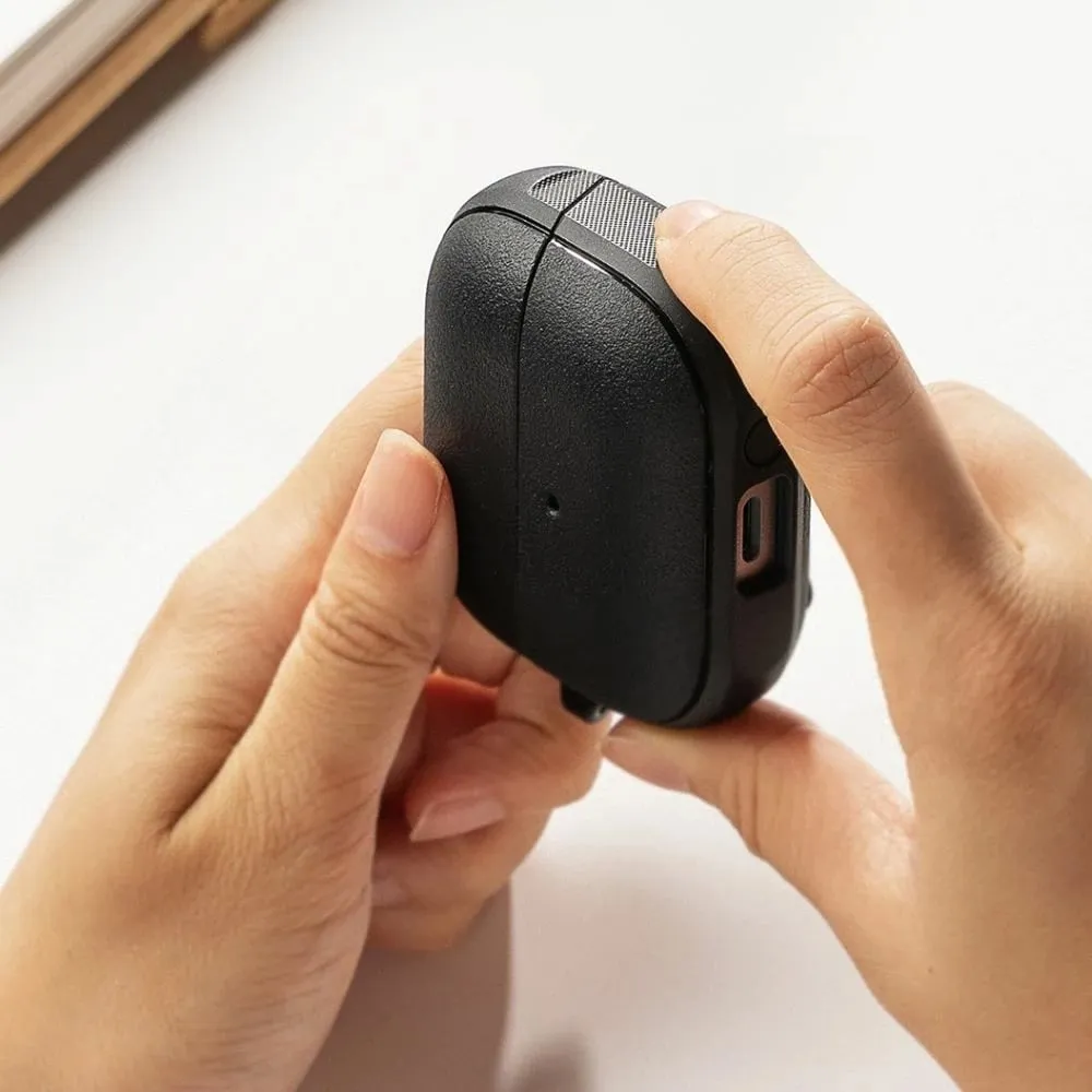 Mbështjellës Ringke Onyx për Samsung Galaxy Buds 3/3 Pro, MagSafe, me karabinë, e zezë - 5