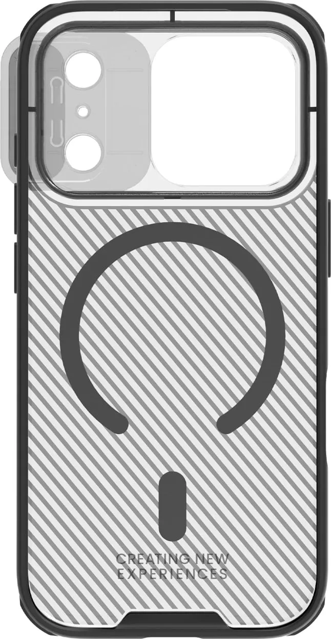 Mbështjellës Nillkin CamShield Pro për iPhone 17 Pro, MagSafe kompatibil, PC+TPU, transparent i zi - 4