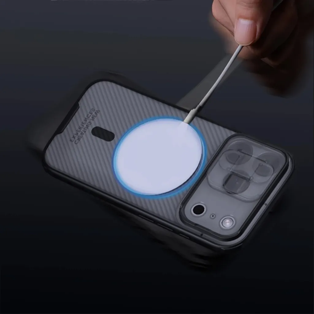 Mbështjellës Nillkin CamShield Pro për iPhone 17 Pro, MagSafe kompatibil, PC+TPU, transparent i zi - 10