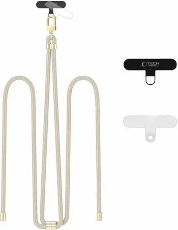 Rrip crossbody për celular Tech-Protect C7S, me adapter, Bezhë
