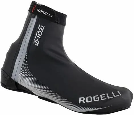 Mbulesa këpucësh për çiklizëm Rogelli, uniseks, të zeza/argjendta - 1