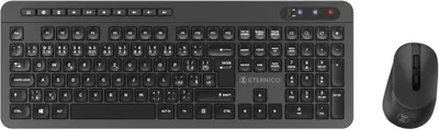 Set tastierë dhe maus Eternico KS4004, wireless 2.4 GHz, USB, i zi - 1