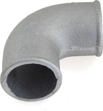 Gyp alumini TurboWorks_B, bërryl 90°, 57mm, argjendtë