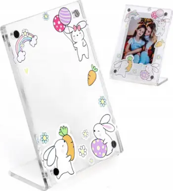 Kornizë fotografish LoveInstant Bunnies, për Instax Mini dhe Zink, plastike transparente, shumëngjyrëshe