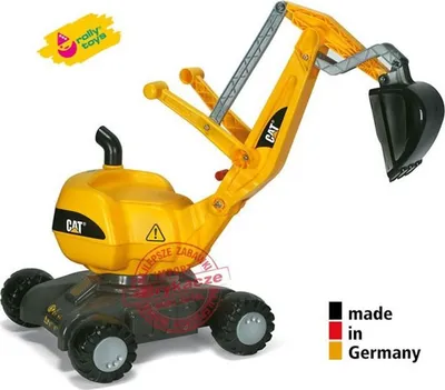 Eskavator lodër me kalërim Rolly Toys CAT, rrotullim 360°, deri 50 kg, i verdhë - 2