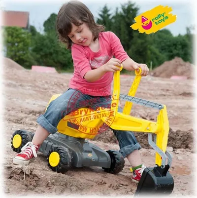Eskavator lodër me kalërim Rolly Toys CAT, rrotullim 360°, deri 50 kg, i verdhë - 3
