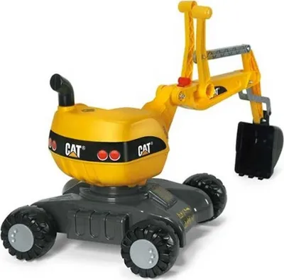 Eskavator lodër me kalërim Rolly Toys CAT, rrotullim 360°, deri 50 kg, i verdhë - 4