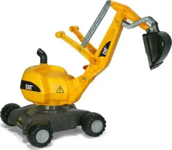Eskavator lodër me kalërim Rolly Toys CAT, rrotullim 360°, deri 50 kg, i verdhë