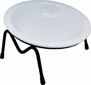 Set tasa qeramike për qen Yarro, 2 copë, me bazë druri, 13x5.5cm