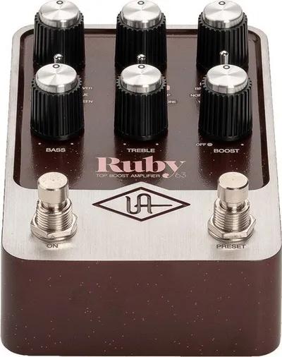 Pedalë amplifikatori Universal Audio UAFX Ruby 63 Top Boost, modelim amp AC30, stereo, e kuqe - 2