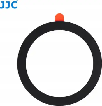Unazë metalike JJC MSR-BK1 për smartphone, adapter magnetik, ngjitës 3M, e zezë