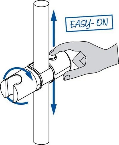 Mbajtëse dushi Deante Easy-Fix, e zezë - 3