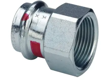 Adapter Prestabo Viega 22mm x 3/4 FF, çelik, gri