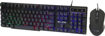 Set tastierë dhe mi Blow, LED me ndriçim, 2400 DPI, i zi
