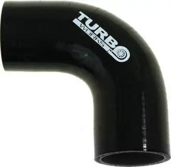 Lidhës silikoni TurboWorks Elbow, 90°, 70mm, i zi
