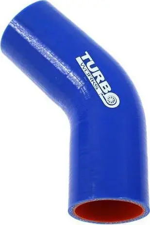 Lidhës silikoni TurboWorks Elbow Pro, 45°, 84mm, blu