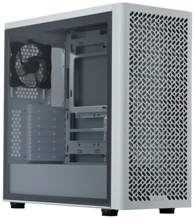 Kornizë kompjuteri Kolink Elite 502 White Lite, ATX, mesh përpara, e bardhë - 4