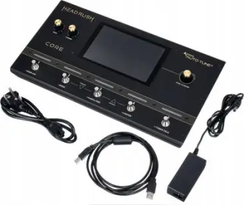 Pedalë multi efekt Headrush Core, modelues amplifikatori, për kitarë, e zezë