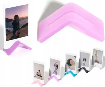 Kornizë mbajtëse LOVEINSTANT për foto instax, plastike, kub, vjollcë