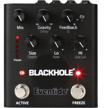Pedalë reverb Eventide Blackhole, efekt atmosferik, trup metalik, e zezë