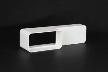 Adapter reduktues kanali PVC, 8.7x2.2" në 4.3x2.2", i bardhë