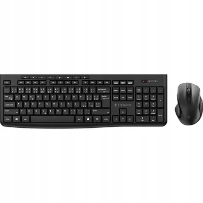 Set tastierë dhe mi wireless Eternico KS4210, 2.4GHz, USB, i zi - 1
