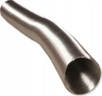 Gyp fleksibël SpiroFlex 125, çelik inox, 1 m, argjendtë