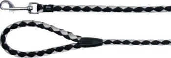 Rrip për qen Trixie Cavo TX-14341, 1m x 12mm, i zi / i argjendtë