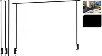 Kornizë metalike për ndriçim Mondex, 135-250cm, e zezë