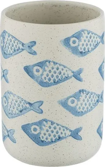 Mbajtëse furçash dhëmbësh Wenko Aquamarin, qeramike, 11cm, bezhë