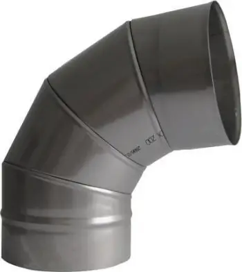 Gyp i lakuar oxhaku Wade Ventilation Technology 116200000, 90°, D 200, metalik