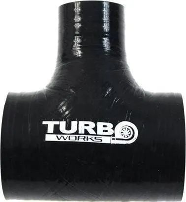 Lidhës silikoni TurboWorks T-Piece, 32 mm, 25 mm, i zi - 1