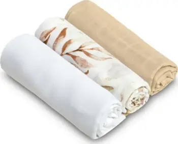 Pelenë muslini Sensillo Muslin Diapers, set 3 copë, 70x80cm, e bardhë