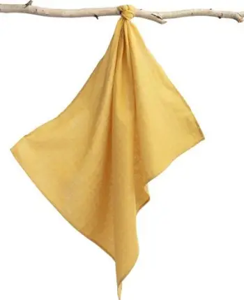 Pelenë muslini Sensillo Mustard, 70 x 80 cm, pambuk 100%, e verdhë