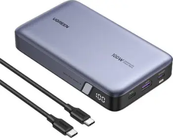 Karikues portativ Ugreen 25188, 20000mAh, PD 100W, gri
