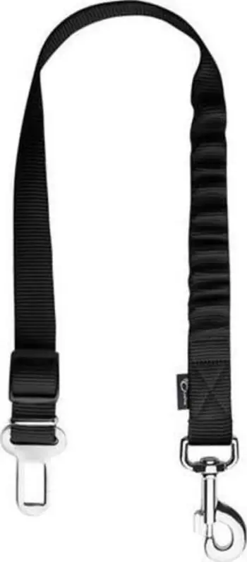 Rrip sigurie për qen Chaba Car Belt Shock Absorber, 60cm, 2.5cm, i zi