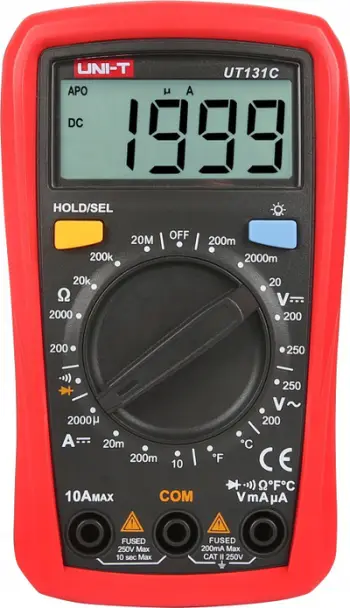 Multimetër dixhital UNI-T UT131C, 10A, matje temperature, portokalli