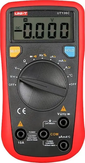 Multimetër UNI-T UT136C+, AC DC, matje temperature, i kuq