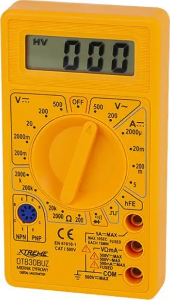 Multimetër dixhital XTREME DT830BUZ, LCD, 1999 njësi, i zi
