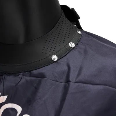 Pelerinë parukerie profesionale J-456, me shirit elastik, e zezë - 3